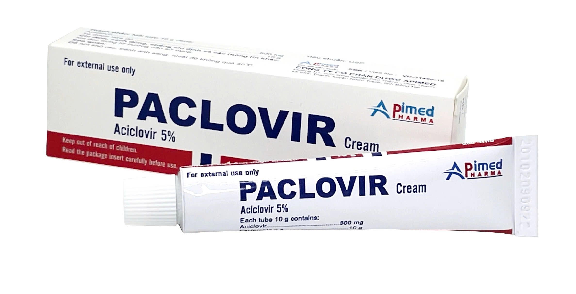 Thuốc bôi ngoài da điều trị Herpes PACLOVIR hộp 1 tuýp 10g