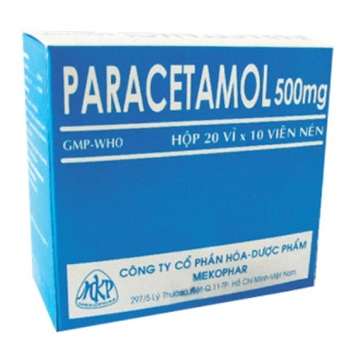 Paracetamol 500mg Mekophar hộp 20 vỉ x 10 viên