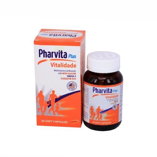 Viên uống vitamin tổng hợp Pharvita Plus Vitalidade hộp 1 lọ 30 viên