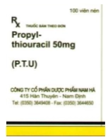 Thuốc trị cường giáp Propyl-thiouracil 50mg (P.T.U) Nam Hà lọ 100 viên