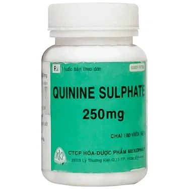 Điều trị sốt rét Quinine Sulphate 250mg Mekophar lọ x 180 viên