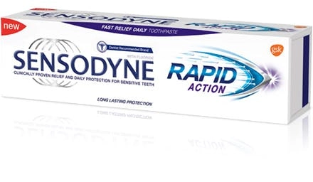 Kem đánh răng Sensodyne Rapid Action hộp 1 tuýp 100g