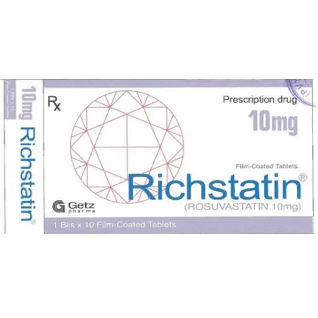 Hạ lipid máu Richstatin 10mg Getz hộp 1 vỉ x 10 viên