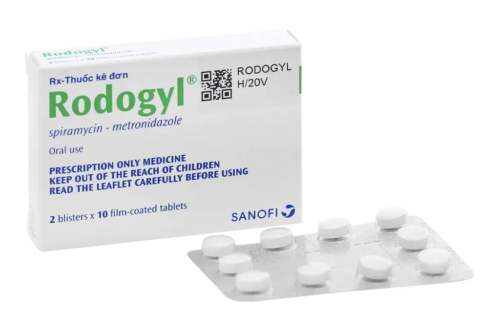 Thuốc kháng sinh Rodogyl hộp 20 viên