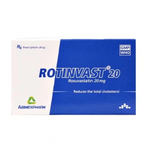 Thuốc mỡ máu Rotinvast 20 hộp 3 vỉ x 10 viên