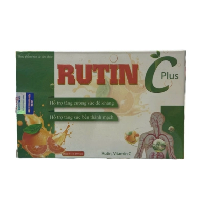 Tăng đề kháng bền thành mạch Rutin C Plus hộp 5 vỉ x 10 viên