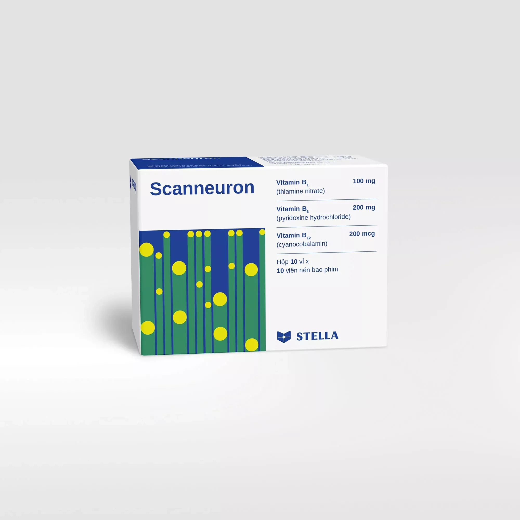 Thuốc hỗ trợ thần kinh Scanneuron STELLA hộp 10 vỉ x 10 viên