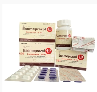 Thuốc điều trị loét dạ dày tá tràng Esomeprazol 40mg Khapharco hộp 10 vỉ x 10 viên