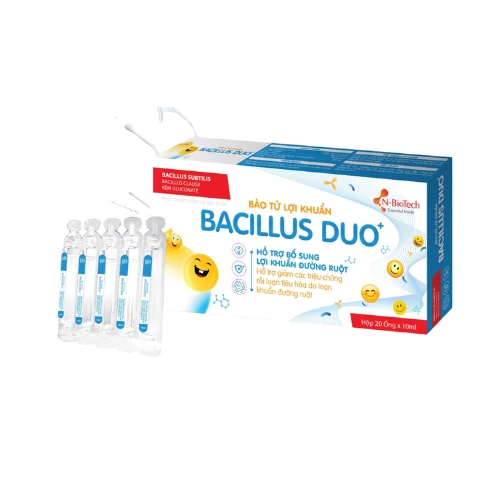 Hỗ trợ bổ sung lợi khuẩn đường ruột BACILLUS DUO N-BioTech hộp 20 ống x 10ml