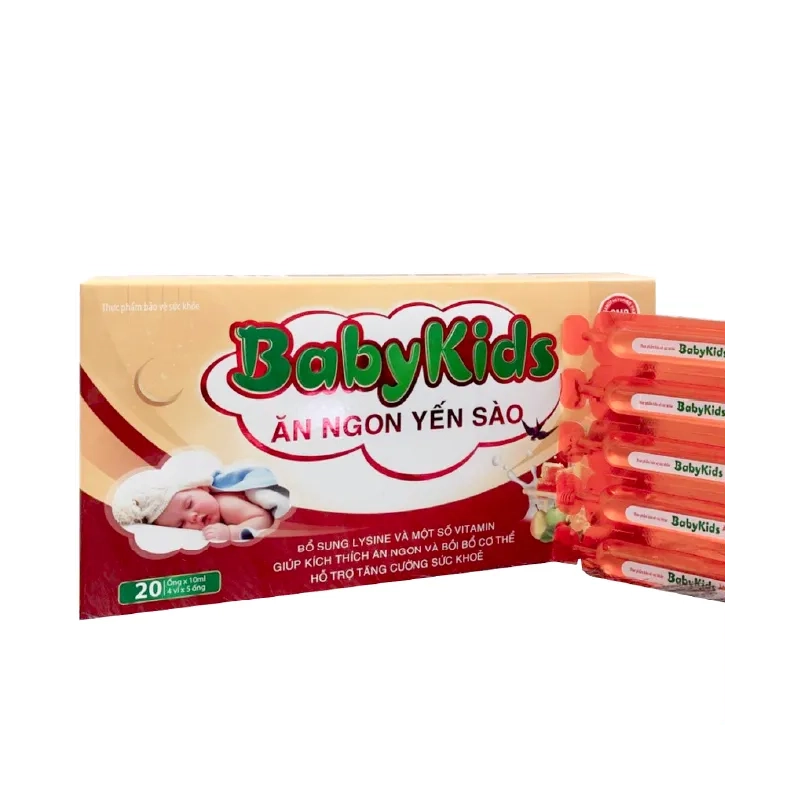 Siro giúp trẻ ăn ngon Ăn ngon yến sào BabyKids hộp 20 ống x 10ml