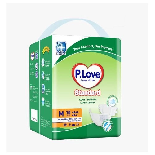 Tã dán người lớn P.Love size M (vòng bụng 81-112cm) gói 10 miếng