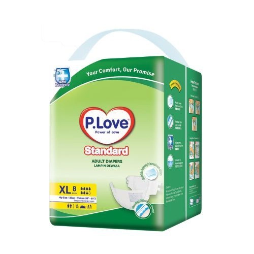 Tã dán người lớn P.Love size XL (vòng bụng 127-155cm) gói 8 miếng