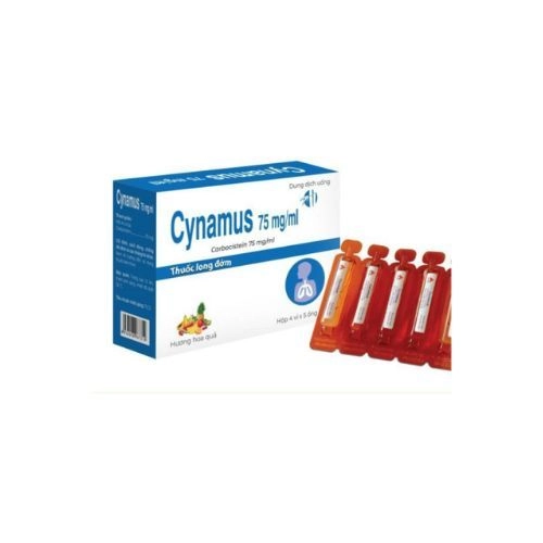 Thuốc long đờm Cynamus 75mg/ml hộp 4 vỉ x 5 ống