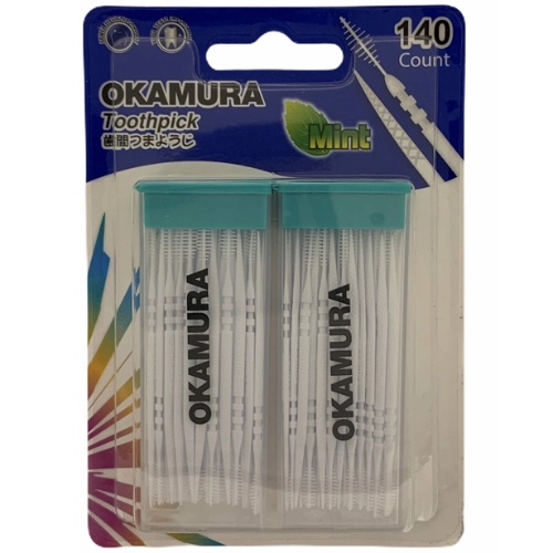 Tăm nhựa nha khoa OKAMURA vỉ 140 cây