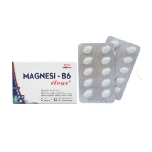 MAGNESI – B6 ÉLOGE điều trị các trường hợp thiếu magnesium nặng, riêng biệt hay kết hợp. Khi có thiếu calcium đi kèm thì trong đa số trường hợp phải bù magnesium trước khi bù calci. MAGNESI – B6 ÉLOGE Hộp x 5 vỉ