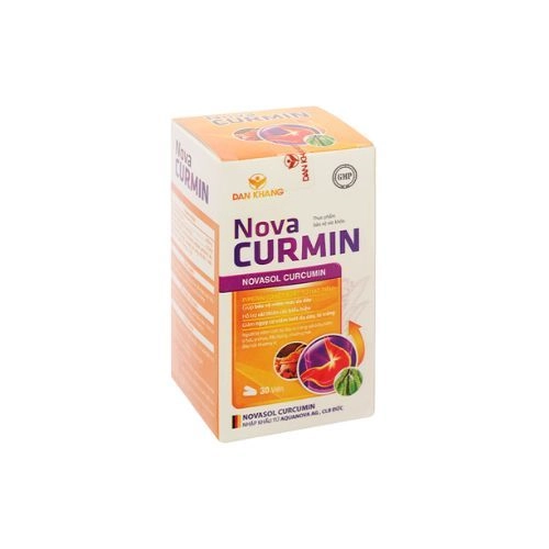 Hỗ trợ giảm nguy cơ viêm loét dạ dày, tá tràng Nova Curmin hộp 30 viên