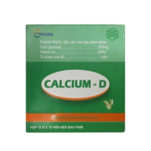 Thuốc bổ sung CALCIUM - D S.Pharm Hộp 10 vỉ x 10 viên nén bao phim
