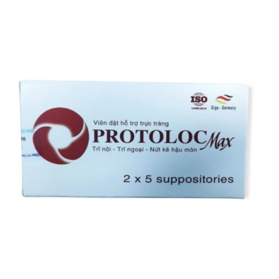 Viên đặt hỗ trợ trực tràng Protoloc Max hộp 2 vỉ x 5 viên