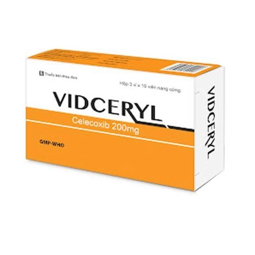 Thuốc trị thoái hóa khớp, viêm cột sống dính khớp Vidceryl 200mg hộp 3 vỉ x 10 viên