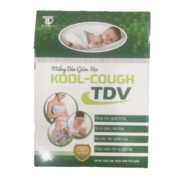 Miếng dán  giảm ho KOOL-COUGH hộp 10 gói