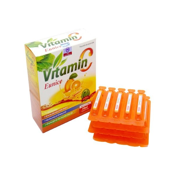 Dung dịch uống Vitamin C Eunice hộp 4 vỉ x 5 ống x 10ml