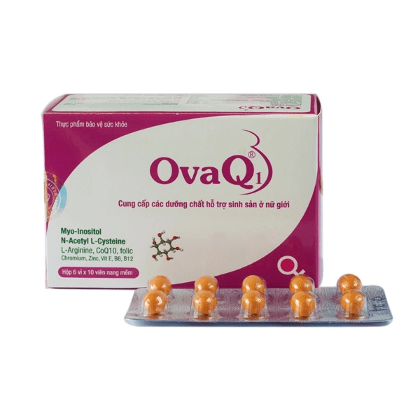 Bổ sung các chất cần thiết cho phụ nữ giai đoạn trước mang thai OvaQ1 hộp 6 vỉ x 10 viên nang mềm