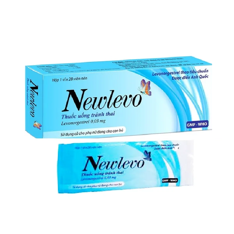 Thuốc tránh thai hằng ngày Newlevo (xanh) hộp 28 viên nén