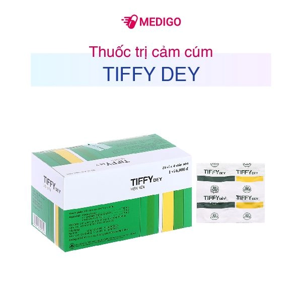 Thuốc trị cảm cúm Tiffy Dey hộp 100 viên