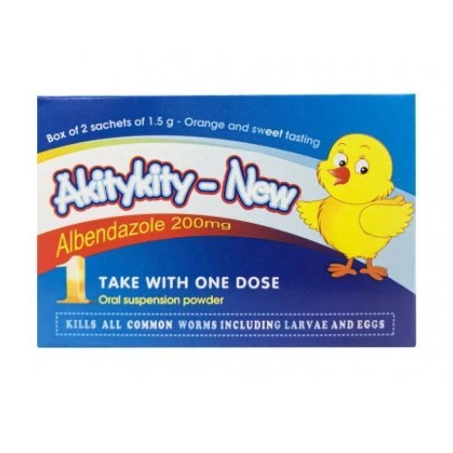 Thuốc trị giun sán Akitykity-New hộp 2 gói