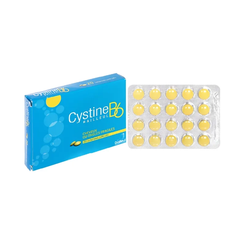 Thuốc trị rụng tóc, loạn dưỡng móng, sạm da, khô da Cystine B6 Bailleul hộp 20 viên