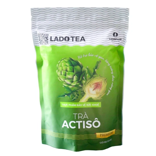 Hỗ trợ mát gan lợi mật Trà Actiso Premium Ladophar gói 100 túi