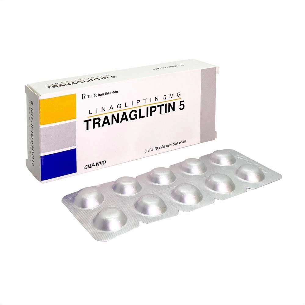Thuốc điều trị đái tháo đường TRANAGLIPTIN 5 hộp 3 vỉ x 10 viên