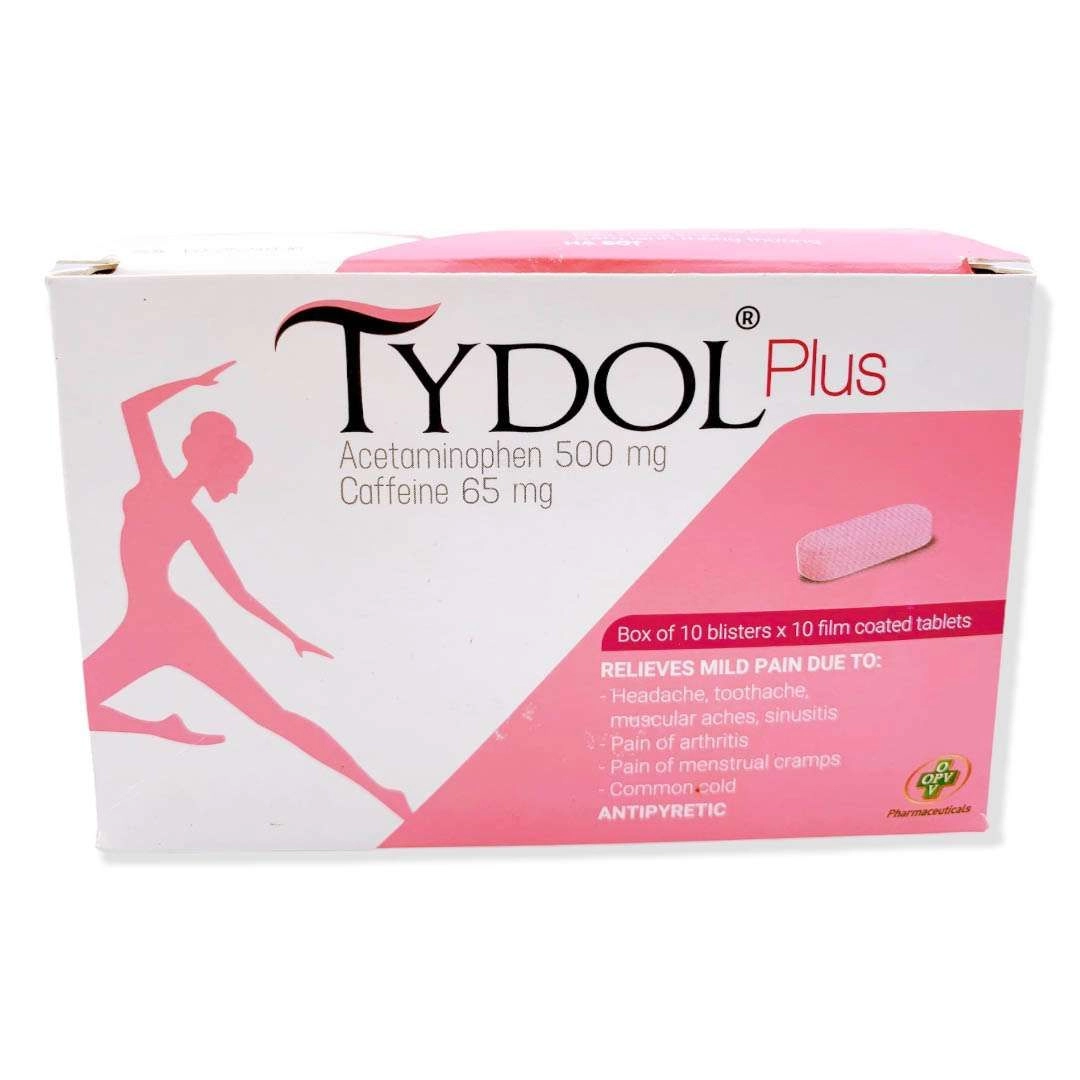 Thuốc giảm đau nhẹ, hạ sốt Tydol Plus hộp 10 vỉ x 10 viên nén bao phim
