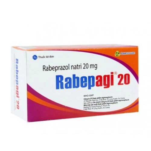 Thuốc điều trị viêm loét dạ dày Rabepagi 20 mg hộp 6 vỉ 10 viên