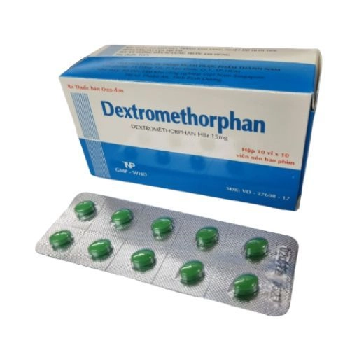Dextromethorphan 15mg DP Thành Nam Dextromethorphan Hộp 10 vỉ x 10 viên