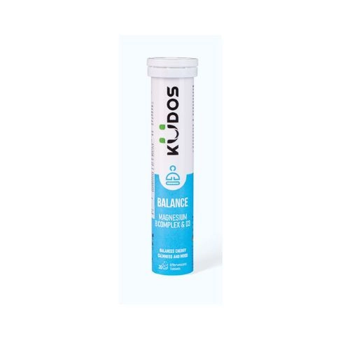 Hỗ trợ giảm căng thẳng, stress KUDOS Balance Magnesium, B Complex & D3 tuýp 20 viên sủi