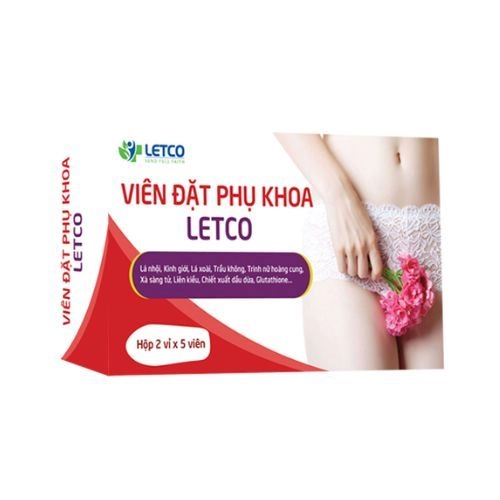 VIÊN ĐẶT PHỤ KHOA LETCO VIÊN ĐẶT PHỤ KHOA LETCO Hộp 2 vỉ x 5 viên