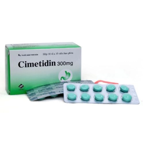 Thuốc điều trị dạ dày Cimetidin 300mg  hộp 10 vỉ x 10 viên