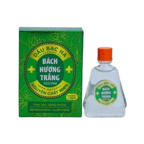Dầu bạc hà Bách Hương Trắng hộp 1 chai 7ml