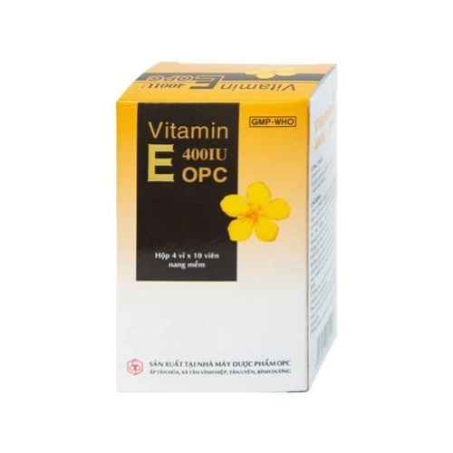 Thuốc bổ sung Vitamin E 400 IU OPC hộp 4 vỉ x 10 viên