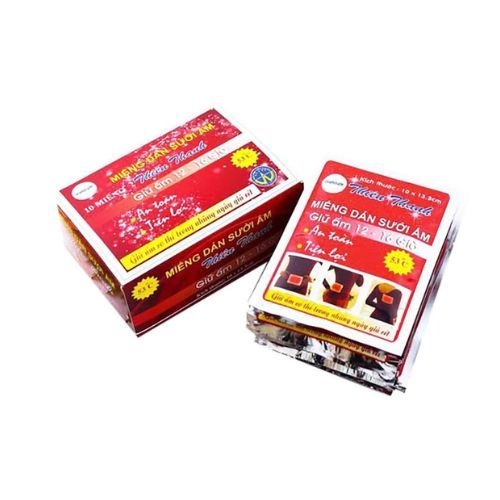 Miếng dán sưởi ấm Thiên Thanh hộp 10 miếng 13.3cm x 10cm