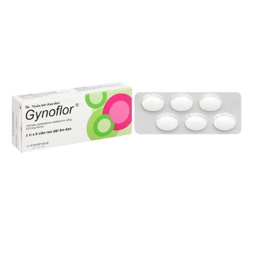 Viên đặt âm đạo Gynoflor hộp 2 vỉ x 6 viên