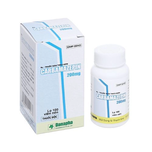 Thuốc trị động kinh, đau dây thần kinh Carbamazepin 200mg hộp 1 lọ 100 viên
