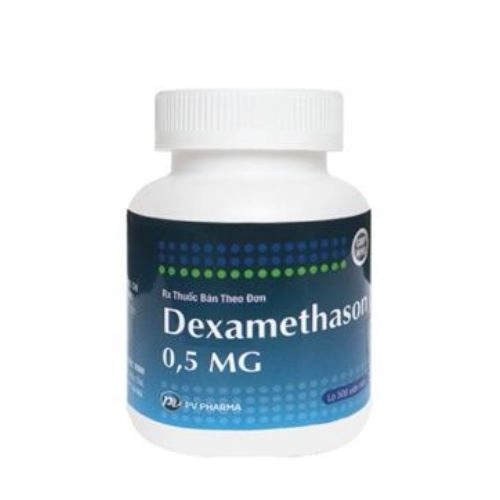 Thuốc kháng viêm DEXAMETHASON 0.5MG PV Pharma lọ 500 viên