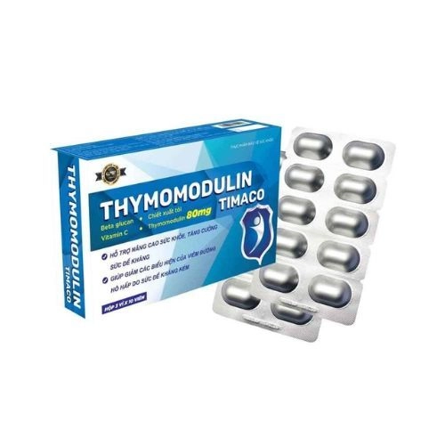 Hỗ trợ tăng cường sức đề kháng Thymomodulin Timaco hộp 3 vỉ x 10 viên