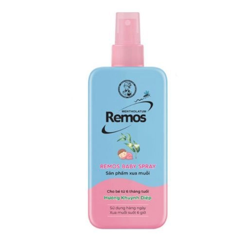Xịt chống muỗi hương khuynh diệp Remos Baby Spray (mẫu mới) chai 150ml