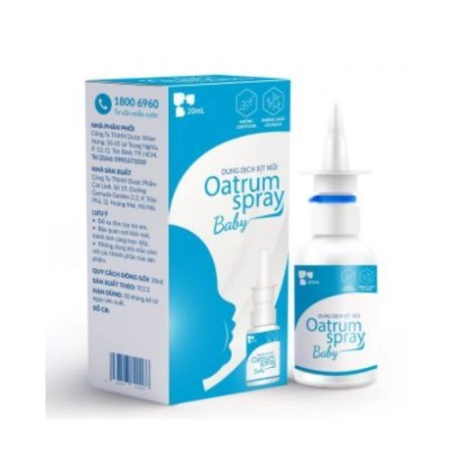 Dung dịch xịt mũi Oatrum Spray Baby hộp 1 chai 20ml