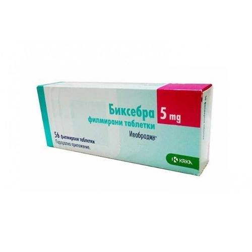 Thuốc điều trị đau thắt ngực Bixebra 5mg hộp 4 vỉ x 14 viên