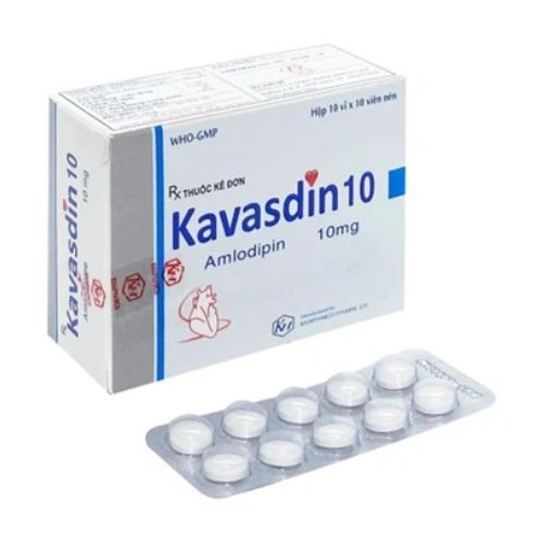 Thuốc tim mạch Kavasdin 10mg Khapharco hộp 10 x 10 viên