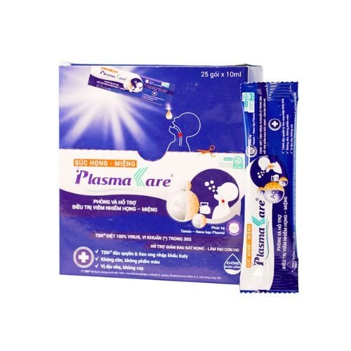 Súc họng miệng PlasmaKare hộp 25 gói x 10ml